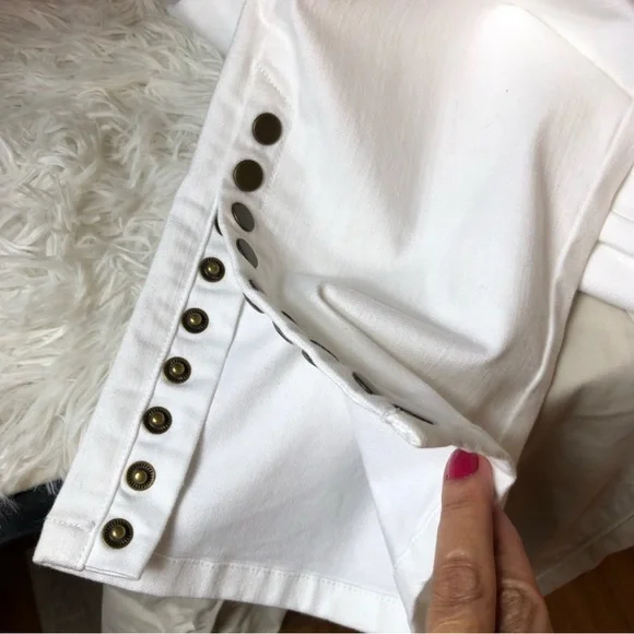 Soft Surroundings White Stretch Ankle Skinny Pull Up Pants NWOT - Picture 7 of 8